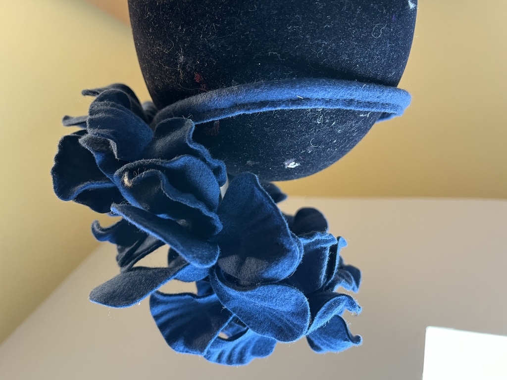 Blue Cornflower Felt Fascinator